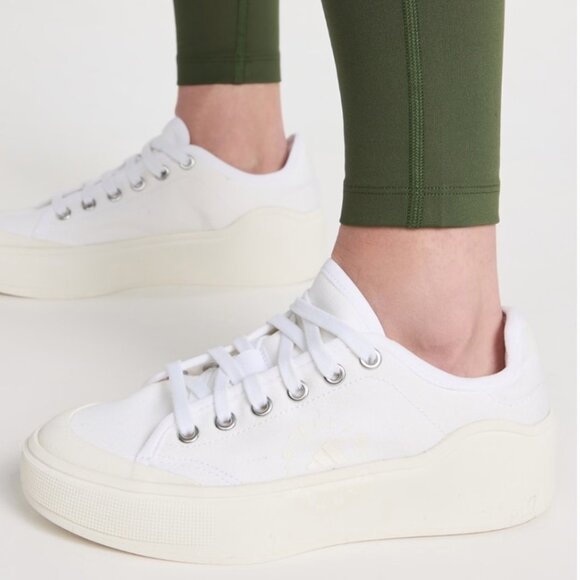 Adidas by Stella McCartney Solid Canvas Court Sneakers - Picture 7 of 7